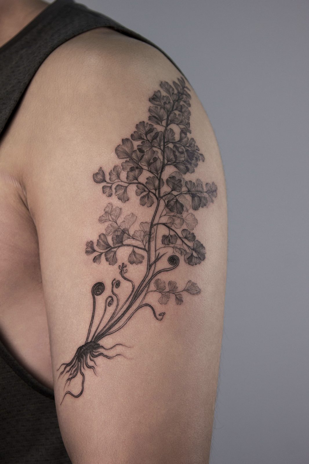 Botanical tattoo by Dasha Chau
