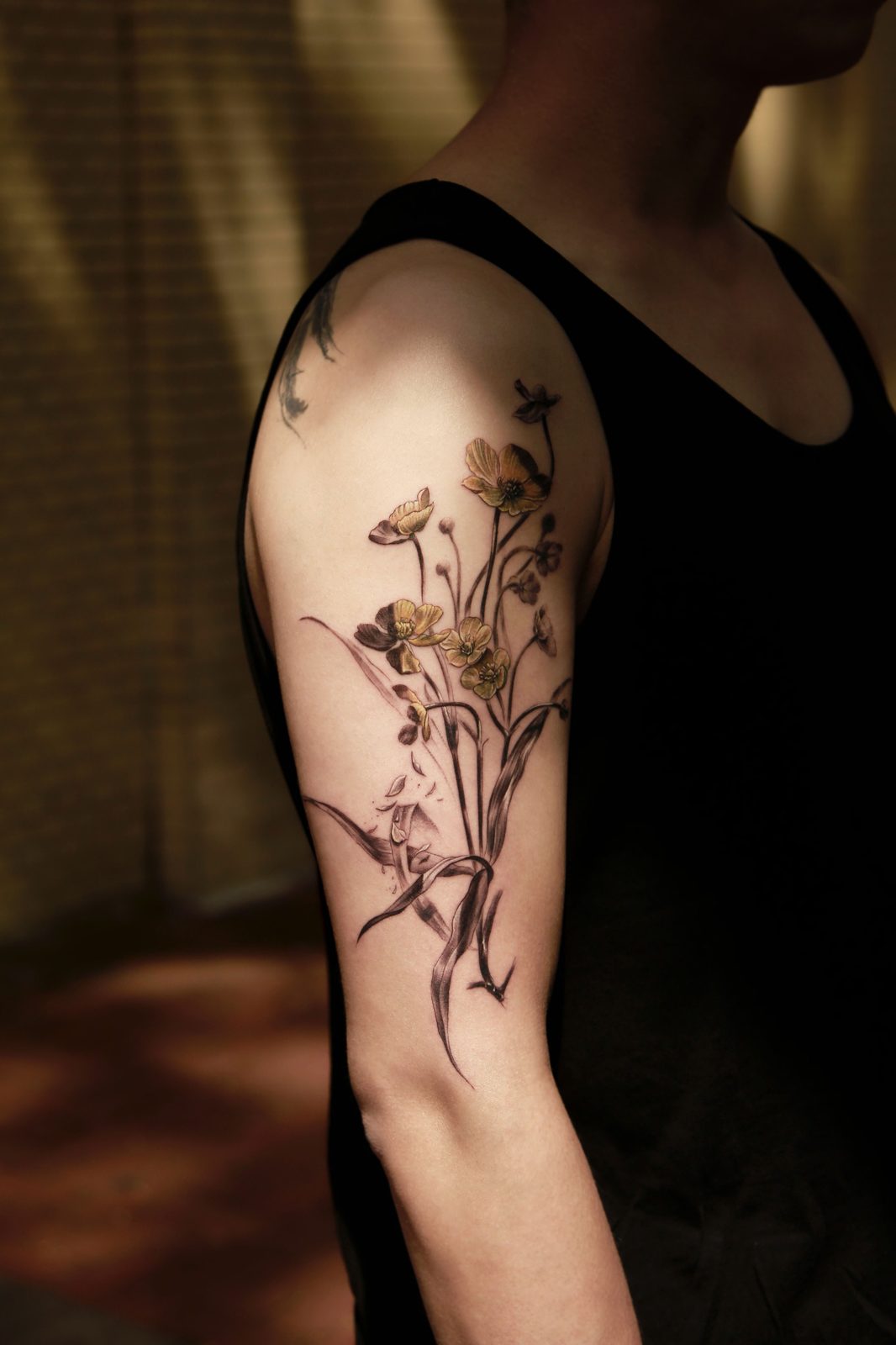 Botanical tattoo by Dasha Chau