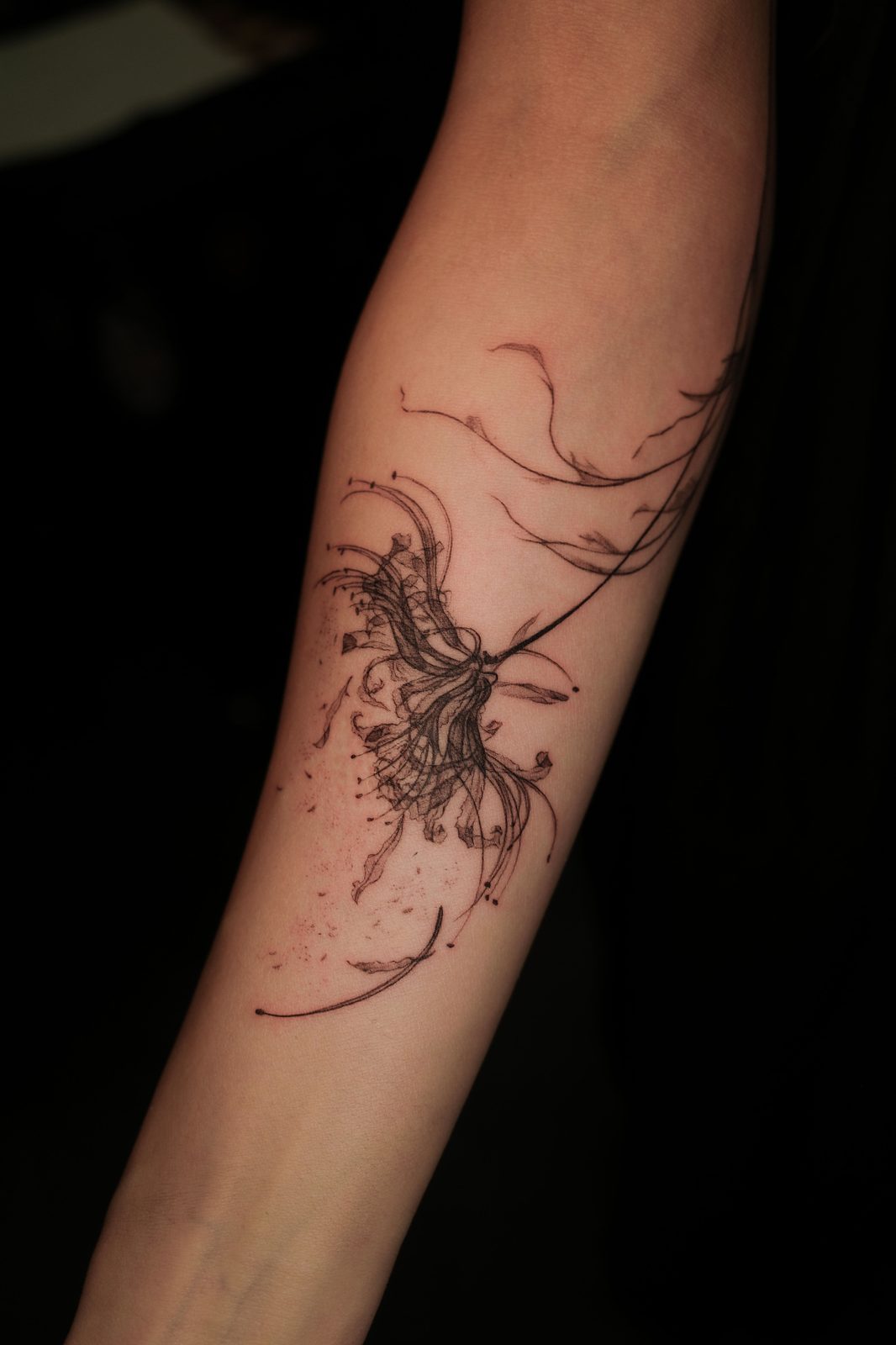 Botanical tattoo by Dasha Chau