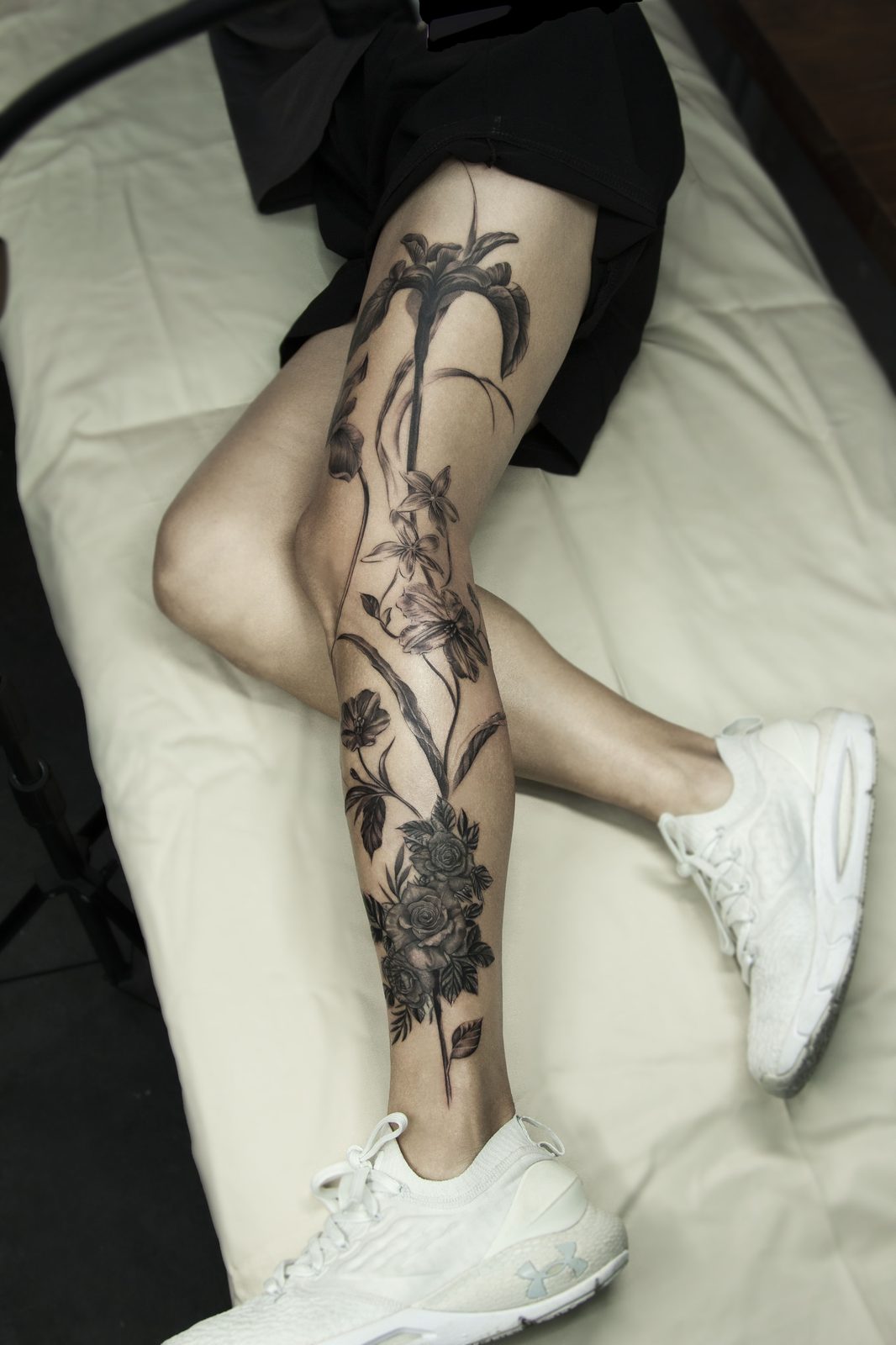 Botanical tattoo by Dasha Chau