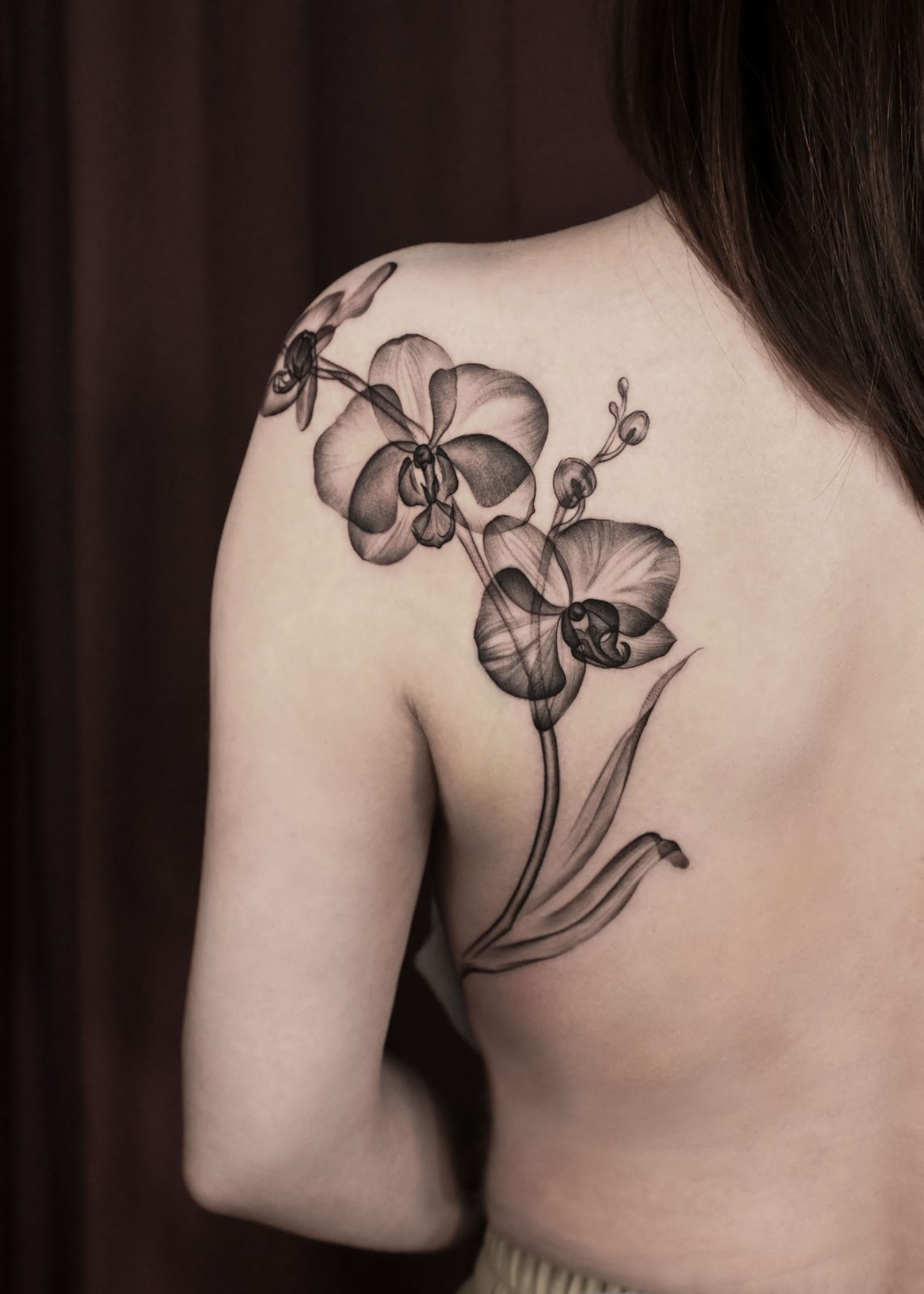 Botanical tattoo by Dasha Chau
